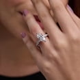 thumbnail image 3 of Ariana Jewel 2.1 Ct Marquise Cut Diamond Ring - White Diamond Engagement Wedding Ring for Her - 14K White Gold Plated Ring - Modern Style Sterling Silver Engagement Ring - Causal Office Wear Ring, 3 of 3