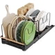 thumbnail image 1 of 2-Piezas Organizador de Sartenes y Ollas para Cajon, Metal Organizador de Sartenes, 8 Compartimentos Ajustables, Corredero para Sartenes y Ollas con Adhesivo, Organizacion Hogar/Cocina, 1 of 19