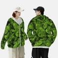 thumbnail image 4 of Gaeub Tiny Green Fern Leaves Men's and Women's UPF 50+ Long-Sleeved Sun Protection Clothing, Fishing Shirt Long Sleeve Zip-Large, 4 of 7