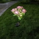 thumbnail image 2 of Toystoory Luces de flores con energía solar Patio Jardín Luz de piso al aire libre Luz solar de hierba rosa al aire libre Iluminación y accesorios amarillo, 2 of 6