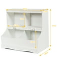 thumbnail image 3 of Costway Children's Multi-Functional Bookcase Toy Storage Bin Kids Floor Cabinet White, 3 of 12