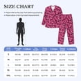 thumbnail image 4 of Balery Pink Butterfly Pijama para Hombre de Dos Piezas con Manga Larga, Conjunto de Dormir y Descanso Suave con Bolsillos-Small, 4 of 7