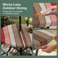 thumbnail image 3 of Round Outdoor Tablecloth with Umbrella Hole and Zipper, Red Pink Fitted Table Cover with Elastic Edge for 36-44 Inch, Farmhouse Wood Grain Vintage Brown Striped Waterproof Patio Tablecoths for Picnic, 3 of 9