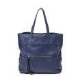 thumbnail image 1 of Pre-Owned Miu Miu Navy Large Shopping Tote Shoulder Bag Vitello Daino Leather, 1 of 10