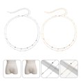 thumbnail image 2 of Miangastore Waist Chain White Gold Belt Chain 2Pcs 39.4x0.2In, 2 of 8