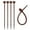 brown, variant on 5 Pcs Sturdy Silicone Twist Ties Reusable Rubber Cable Organizers for Home and Daily Use in Assorted Color