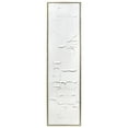 thumbnail image 4 of Abstract Harmony Heavily Textured Hand Painted White Framed Canvas Wall Art, 4 of 12