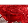 thumbnail image 3 of Virtu 9 Lbs Plush Fleece Blanket, 2 Ply Thick Heavy Reversible Raschel Korean Style Warm Bed Blanket, Queen, Red Rose, 3 of 5