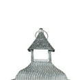 thumbnail image 2 of Wooden Lantern With Corrugated Metal Top And Glass Panes, Set Of 2, White, 2 of 2