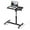 Black   One-Piece Desktop, variant on Adjustable Overbed Table – Mobile Laptop Desk with Wheels, Rolling Portable Workstation for Home, Office & School (Black Frame)