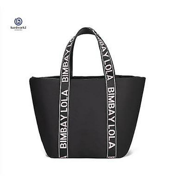 BIMBA Y LOLA L BLACK NYLON BUCKET BAG, Women's Fashion, Bags & Wallets,  Cross-body Bags on Carousell