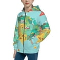 thumbnail image 2 of Kdxio USA Tourist Map Pattern Kids Boys Girls Zip Up Hoodie 3D Printed Hooded Sweatshirt Hoody Coat with Pocket 7-12 Y-Small, 2 of 6