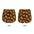 thumbnail image 3 of Fuzoiu Orange Pumpkin Print Women's Athletic Shorts, Double-Layer Running Shorts with Pocket,Women's Workout Shorts for Yoga, Gym, and Workouts-Medium, 3 of 7