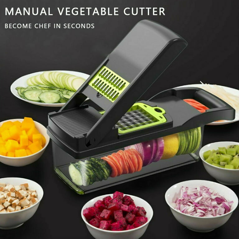 7-in-1 Vegetable Cutter Mandoline Slicer with Stainless Steel Blades