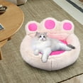 thumbnail image 3 of Cute Paw Shape Calming Pet Bed with Removable Washable Cover, Pet Nest for All-Season Use Plush Faux Fur Donut Bed for Dogs & Cats, 3 of 5