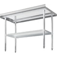 thumbnail image 3 of Nexel 72"W x 30"D 18 Gauge 430 Stainless Steel Workbench 2" Backsplash, Galvanized Legs & Undershelf, 3 of 7