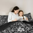 thumbnail image 5 of Homewish Vintage Flowers Leaves 3-Piece Full Size Comforter Sets For Boys Girls,Floral Blossoms Bedding Comforter Set,Exotic Style Lightweight Bedding Sets,Luxury Bedroom Decor,Reversible, 5 of 8