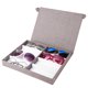 thumbnail image 3 of 8 ranuras para almacenamiento de gafas, gafas de sol, estuche contenedor para joyas, organizador con botón, 3 of 11