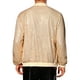 thumbnail image 3 of Chaqueta Varsity con lentejuelas INSPIRE CHIC para hombres, chaqueta bomber brillante de fiesta disco de los 70, cierre de cremallera, 2XL dorada, 3 of 4