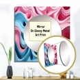 thumbnail image 3 of Designart "Focus Op Art in Blue and Pink" Modern Square Mirror Wall Decor Transitional - Large Blue Square Bathroom Mirror - Square Printed Wall Mirror Art, 3 of 5