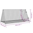 thumbnail image 2 of vidaXL Rabbit Hutch Silver 200x105x91 cm Galvanised Steel, 2 of 5