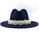 thumbnail image 1 of Sombrero de jazz elegante de estilo británico de moda, sombrero de copa de perla, sombrero de lana para mujer., 1 of 6