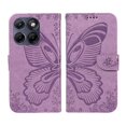 thumbnail image 1 of Wallet Case for Motorola Edge 70 Fusion Embossed Butterfly with Strap & Stand Purple, 1 of 5