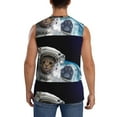 thumbnail image 4 of Disketp Cat Astronaut Sleeveless Tshirts For Men, Muscle Shirts For Men Dry Fit Tank Top-Xx-Large, 4 of 8