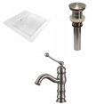 thumbnail image 1 of American Imaginations 21.5-in. W 1 Hole Ceramic Top Set In White Color - Drain Incl. AI-33215, 1 of 9