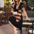thumbnail image 3 of Daiia Robe Imprimée Art Papillon USA Patriotique pour Femmes 2025 Tendance Manches Courtes Robes Décontractées Amples Fluides Maxi Robes d'Été, 3 of 6
