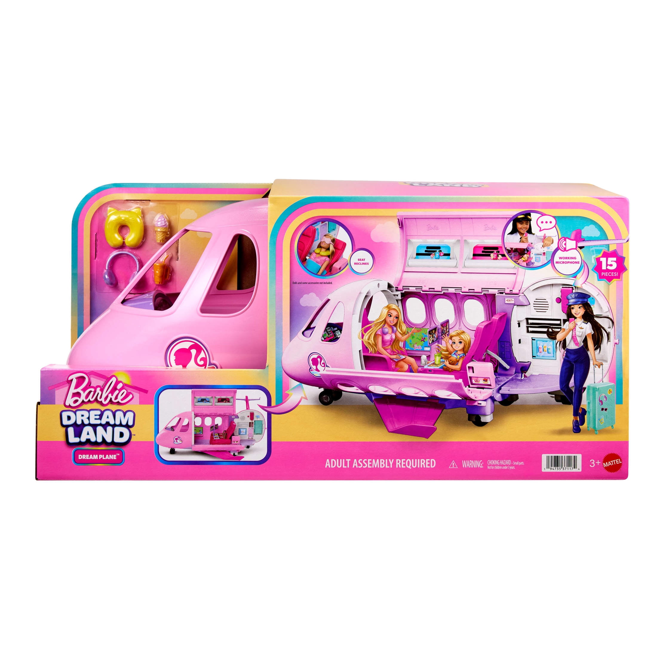 Barbie Dream Land Dream Plane with Working Microphone Feature and 14 Accessories