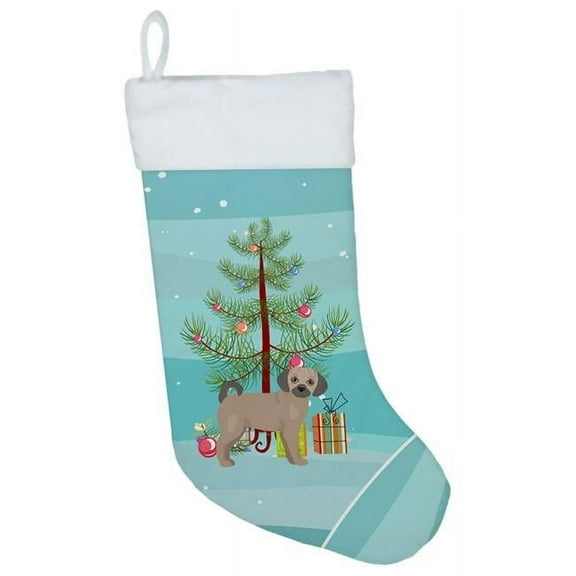 Carolines Treasures CK3864CS Fawn Puggle Christmas Tree Christmas Stocking