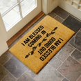 thumbnail image 3 of Happiness Font Door Mat Bathroom Living Room Welcome Door Decorative Floor Mat Blessing Font Floor Mat Area Rugs Kids Room Extra Large Throw Leaving Room Rug Large Rug for Living Room And Striped, 3 of 3