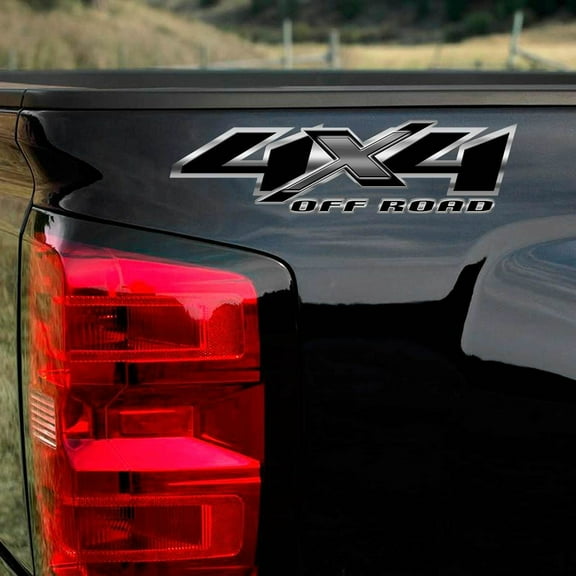 4x4 Black and Silver Shadow X Truck Decals