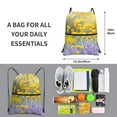 thumbnail image 2 of Easygdp Flowers And Butterflies Drawstring Backpack Gym Bag,Sport Gym Sackpack,Gym Sack with Side Pocket for Men Women, 2 of 6