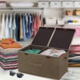 thumbnail image 3 of PENGXIANG Storage Box Collapsible Linen Fabric Clothing Basket Bins Toy Box Organizer, 3 of 4
