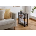 thumbnail image 2 of Side Table with Magazine Rack - Narrow End Table for Small Spaces - Retro Design, 2 of 6