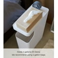 thumbnail image 4 of Yamazaki Home Side Table Trash Can, White, ABS Plastic, 4 gallons, 15 liters, No Assembly, 4 of 7