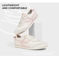 thumbnail image 5 of LUCKY STEP Retro Thin Sole Fashion Sneakers Lightweight Casual Shoes,Beige&Pink,Womens, 5 of 10