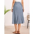 thumbnail image 3 of DARING DIVA Women's High Low Hem Ruffles A-Line Midi Skirts Large Light Blue, 3 of 6