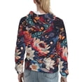 thumbnail image 7 of Honeii Colorful Flower Peacock Pattern Womens Oversized Hoodies Long Sleeve Sweatshirts Pullover Fall Outfits with Pocket-X-Large, 7 of 7