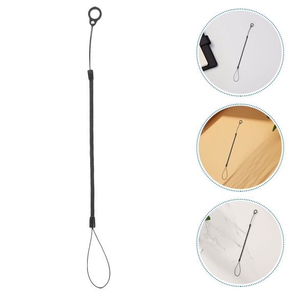 ETEREAUTY 12Pcs Black Elastic Tool Lanyard for Stylus Pen with Spring Rope Anti Lost Design