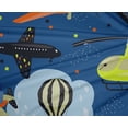 thumbnail image 5 of oneOone Polyester Lycra Navy Blue Fabric Airplane Nursery Kids Fabric For Sewing Printed Craft Fabric By The Yard 56 Inch Wide, 5 of 6