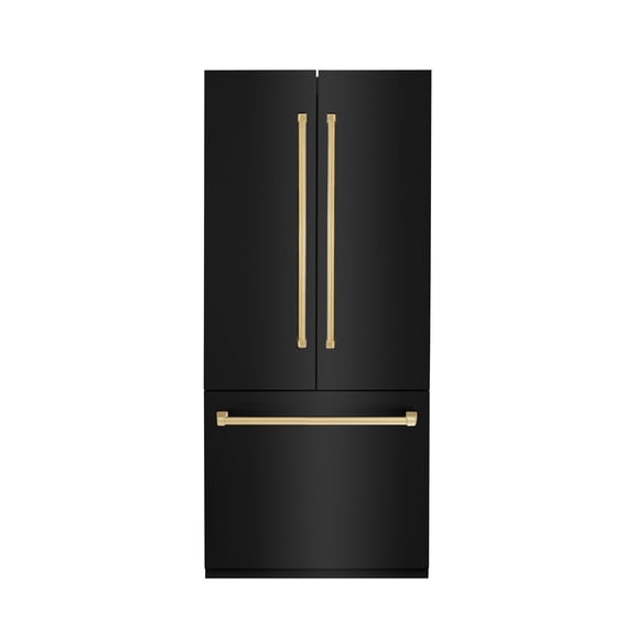ZLINE KITCHEN AND BATH RBIVZBS36G french door built in refrigerator