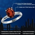 thumbnail image 2 of Gem Stone King PLAT-900 Platinum Red Garnet Engagement Ring for Women | 2.13 Cttw | Oval 9X7MM | Gemstone January Birthstone | Size 6, 2 of 6