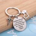 thumbnail image 4 of Nurses Prayer Keychain Stainless Steel Heart Key Chain Nurse Charm Keychain, 4 of 10