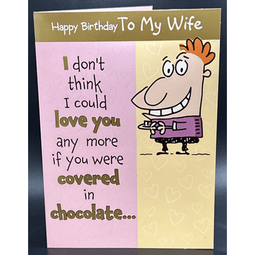 Happy Birthday Wife Greeting Card w/Envelope