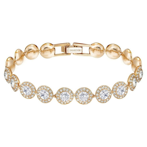 Pulsera de tenis Swarovski Una Angelic con cristales de oro rosa