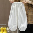 thumbnail image 5 of Qabnzmfo Cotton Pants for Kids Girls Elastic Waist Loose Fit Lounge Trousers Breathable Lightweight Summer Beach Vacation Pants, 5 of 5