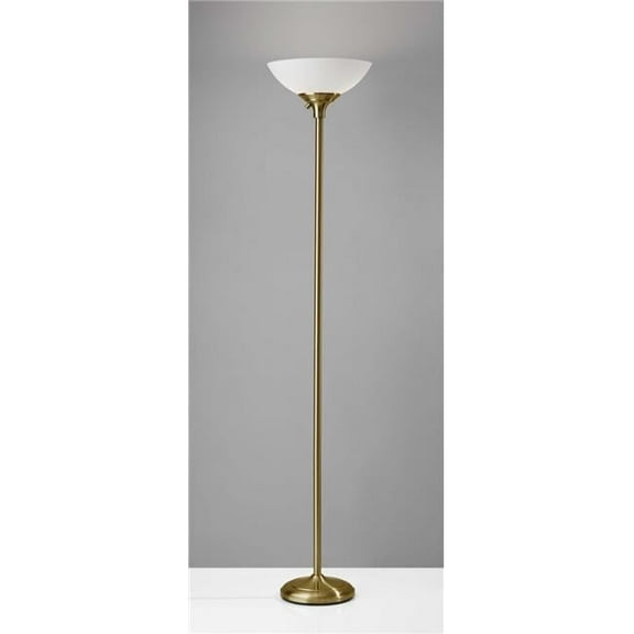 13.75 x 13.75 x 71 in. 300 watt Brass Metal Torchiere